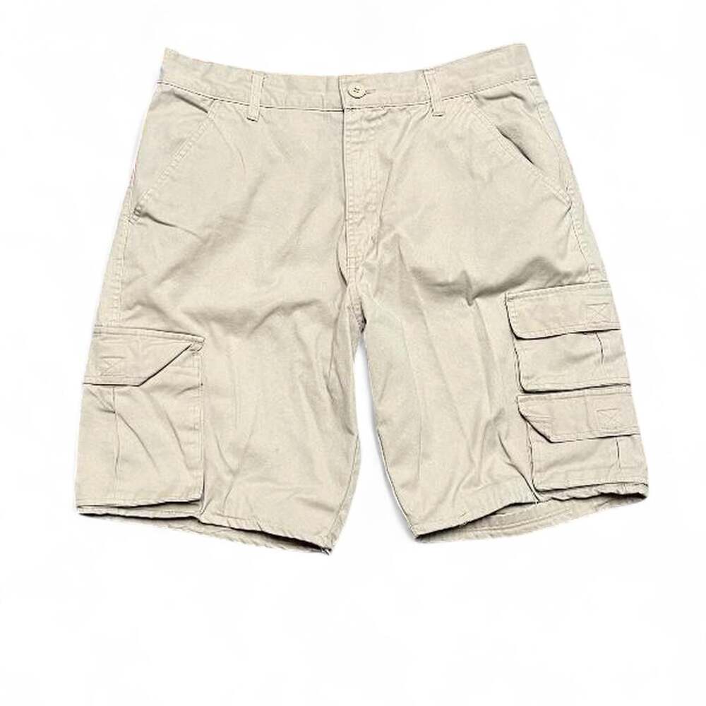 Vintage Wicked Stitch Utility Cargo Shorts Men's Size 36 Khaki Y2K